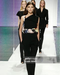 Christian Dior by Raf Simons Resort 2015 Multicolor Floral Paint Silk Top