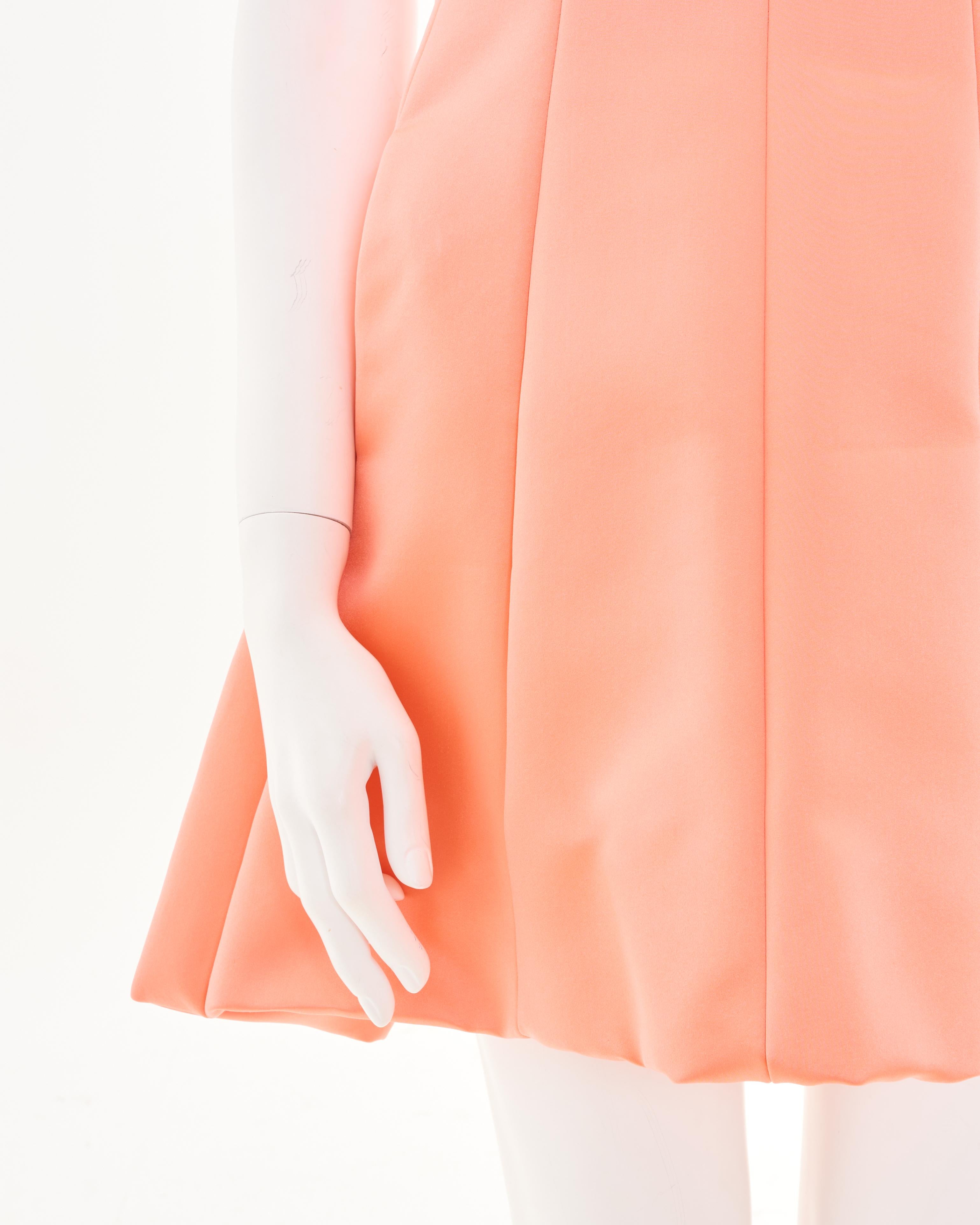 Christian Dior by Raf Simons Resort 2015 Peach Mini Asymmetric Dress in vendita 1