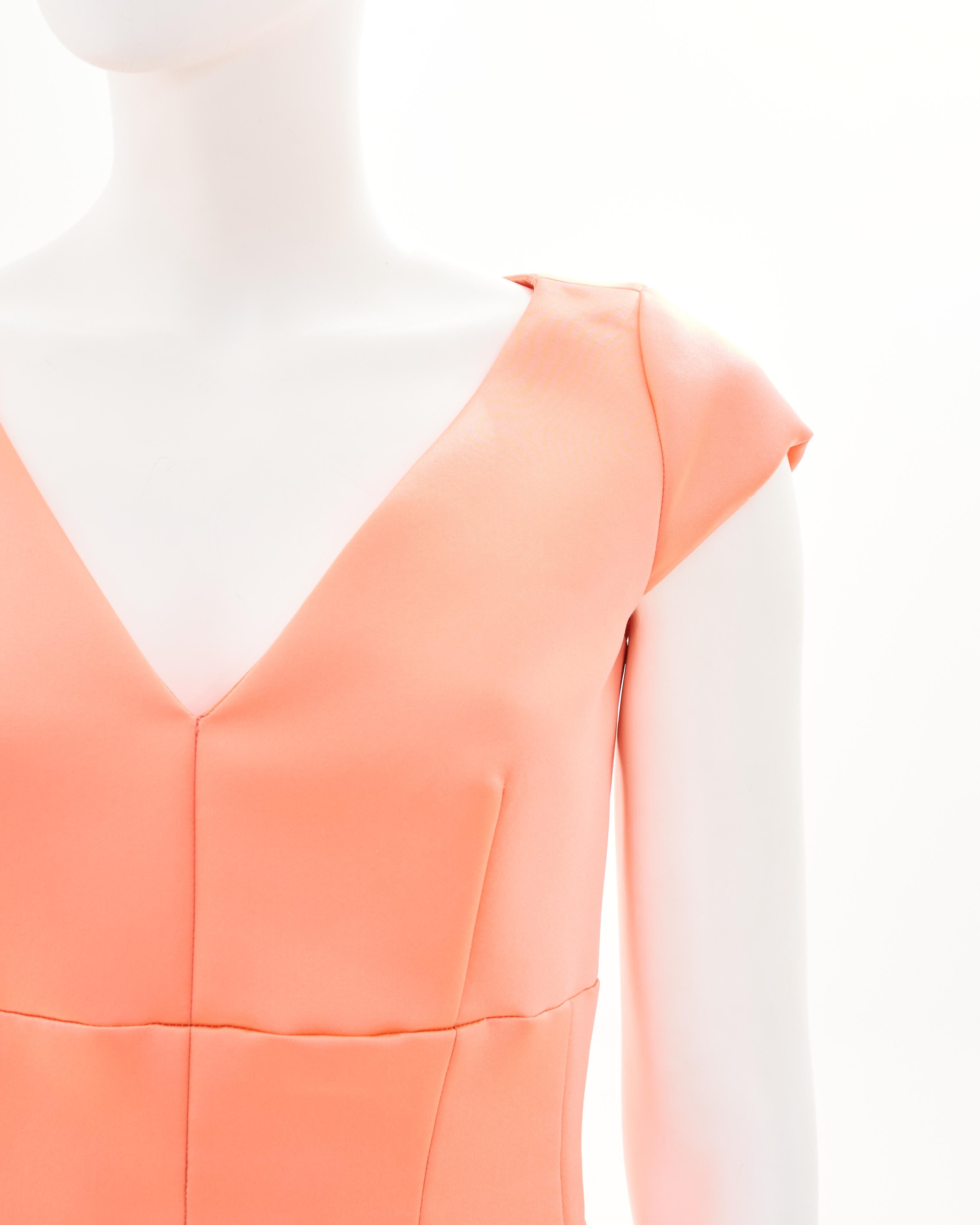 Christian Dior by Raf Simons Resort 2015 Peach Mini Asymmetric Dress in vendita 2