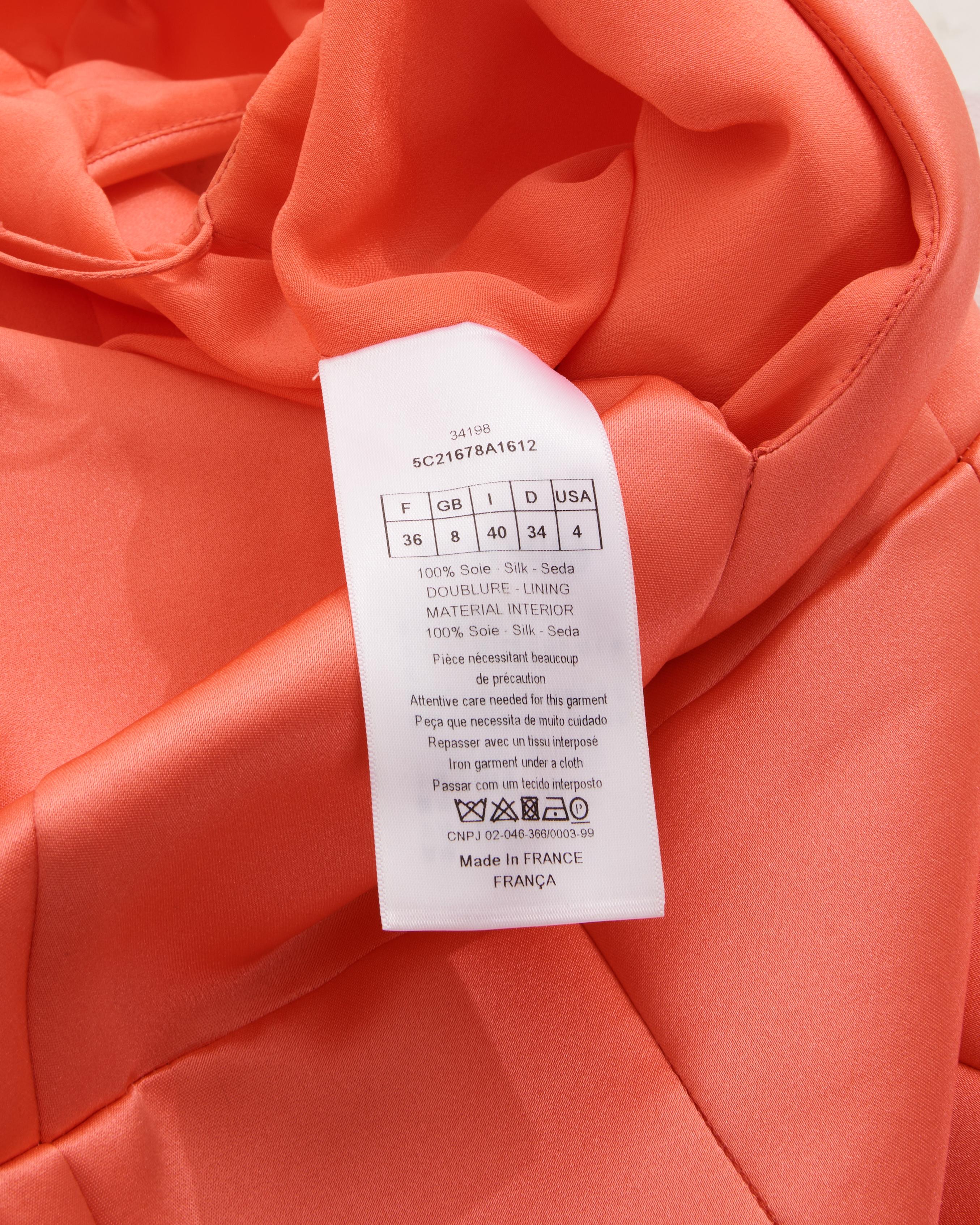 Christian Dior by Raf Simons Resort 2015 Peach Mini Asymmetric Dress in vendita 4