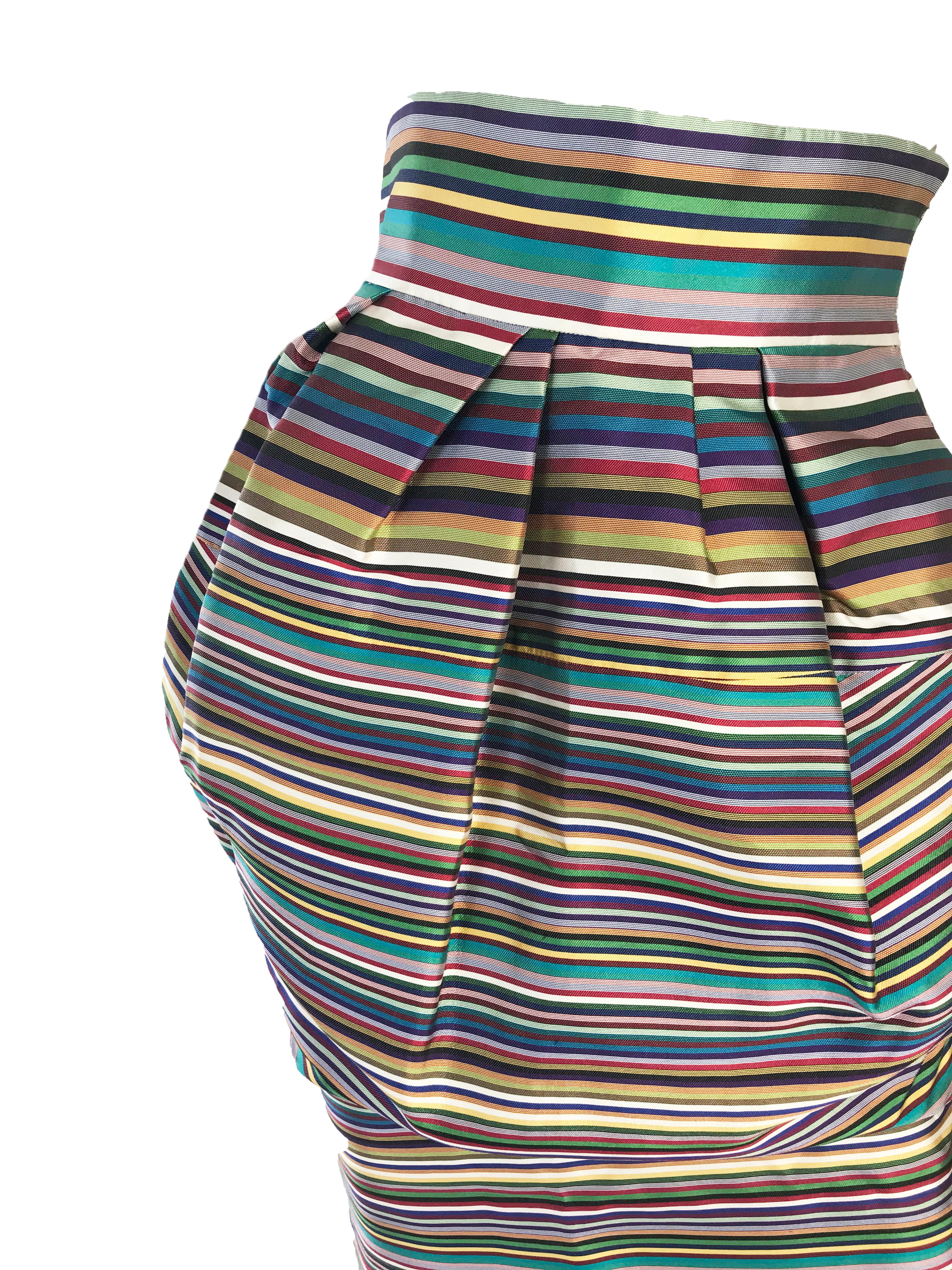 2014 Spring Christian Dior multicolored silk bubble skirt. Condition: Excellent. 
Size S 
28