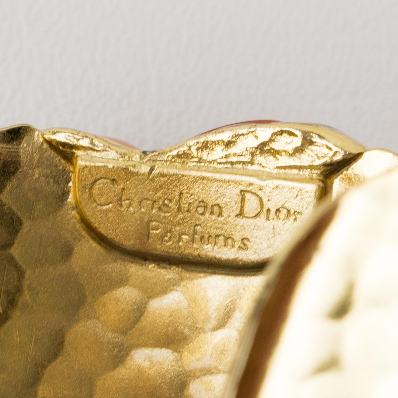 Robert Goossens Bijoux Bracelets Bracelets manchette CHRISTIAN DIOR Bracelet Manchette Dune Corail Vintage 1987 
