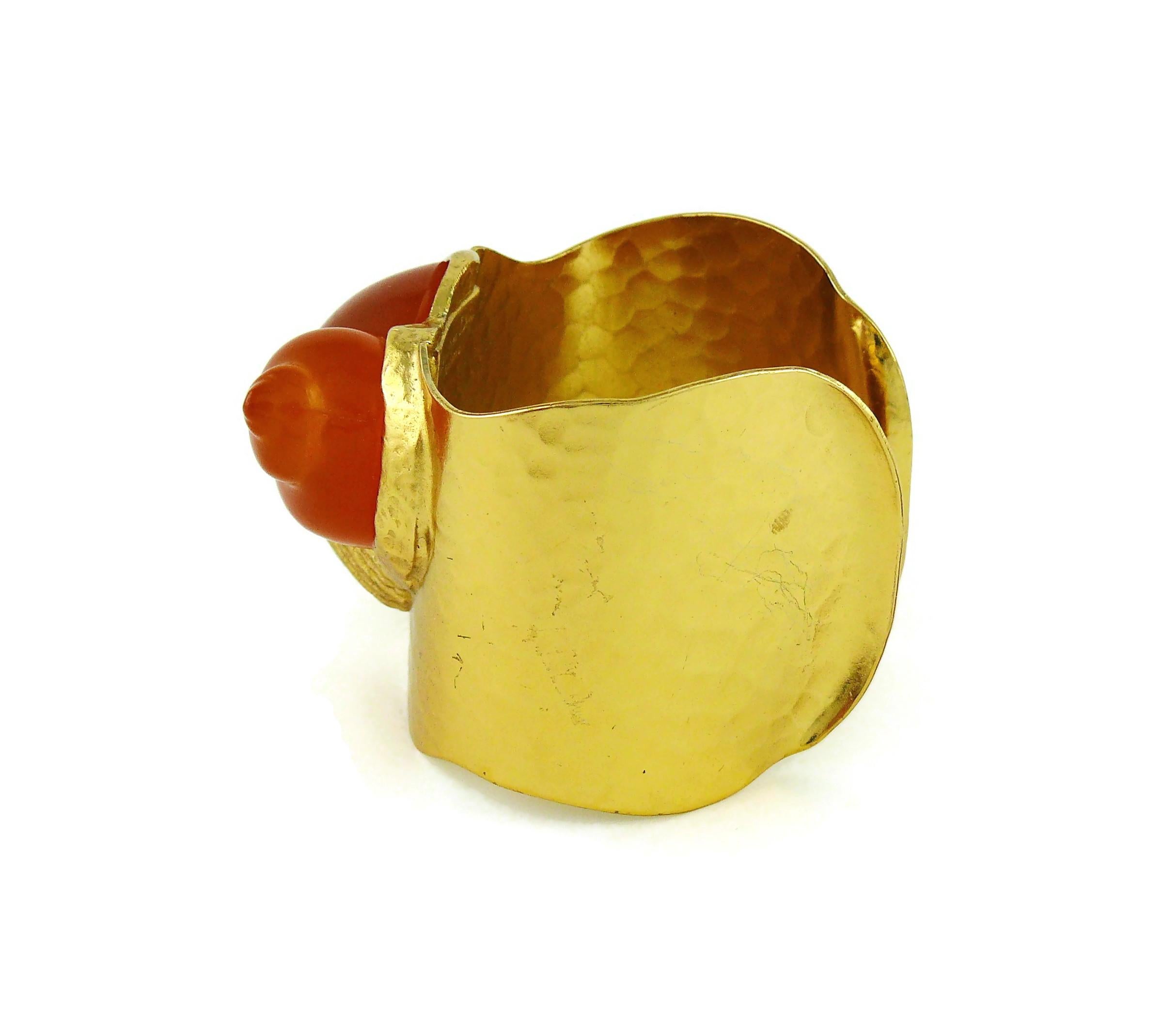 Christian Dior by Robert Goossens Vintage Lucite Shell Cuff Dune Bracelet 1987 1