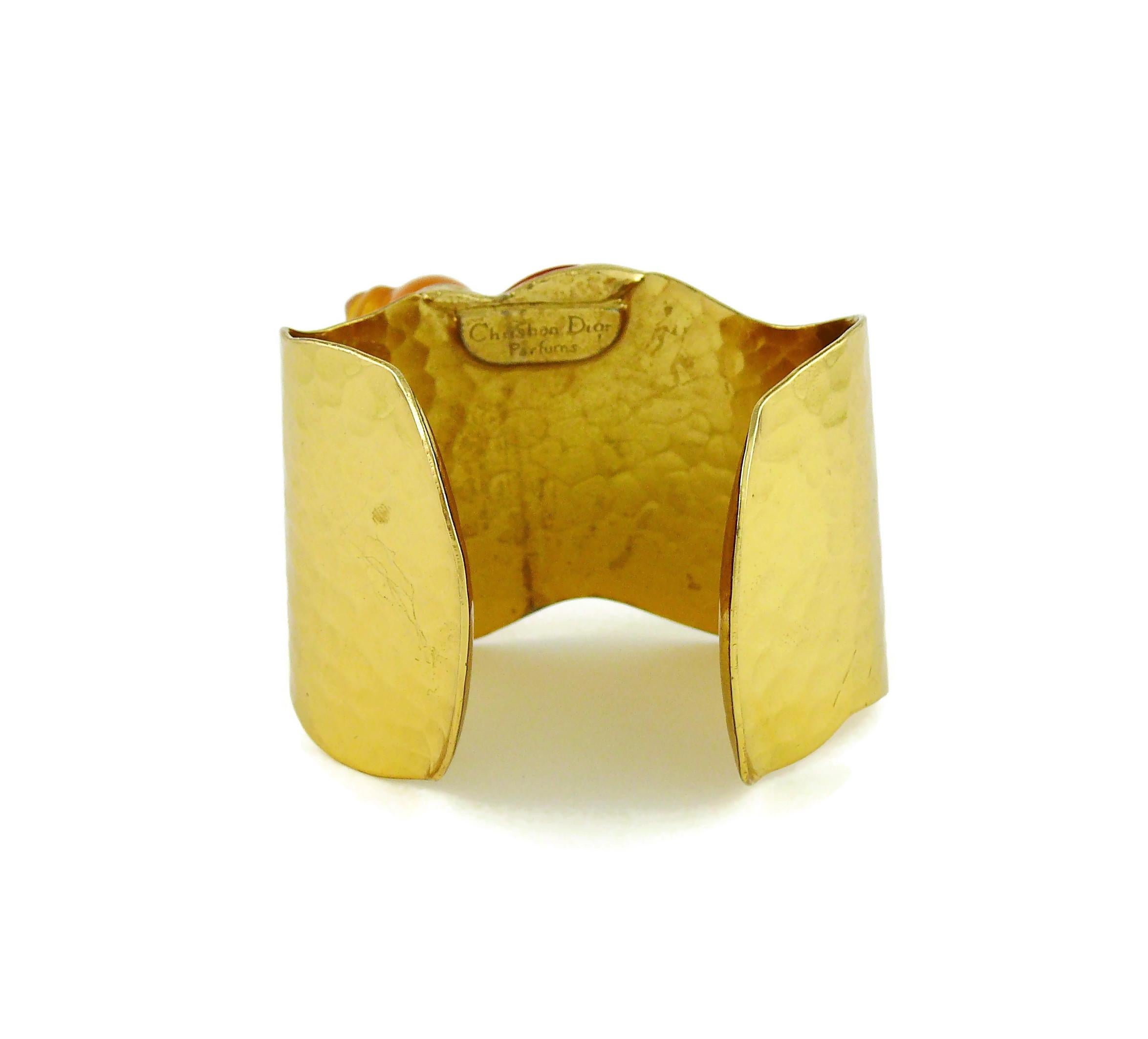 Christian Dior by Robert Goossens Vintage Lucite Shell Cuff Dune Bracelet 1987 2