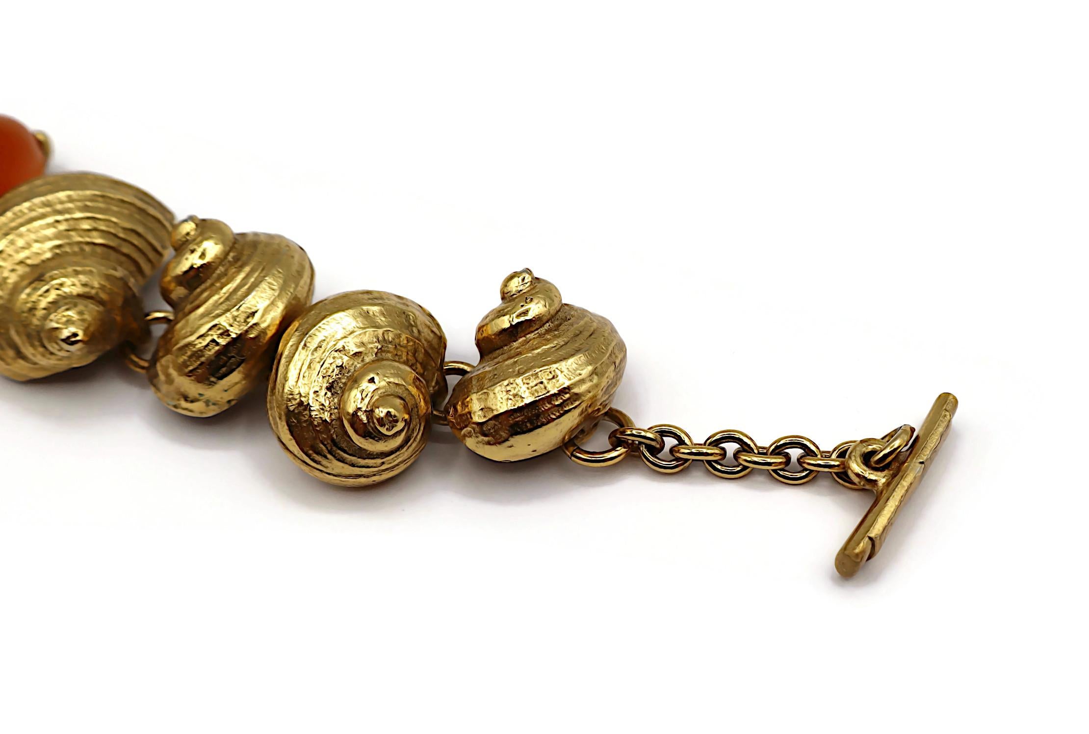 CHRISTIAN DIOR by Robert Goossens Vintage Collana di conchiglie Dune 1987 in vendita 8