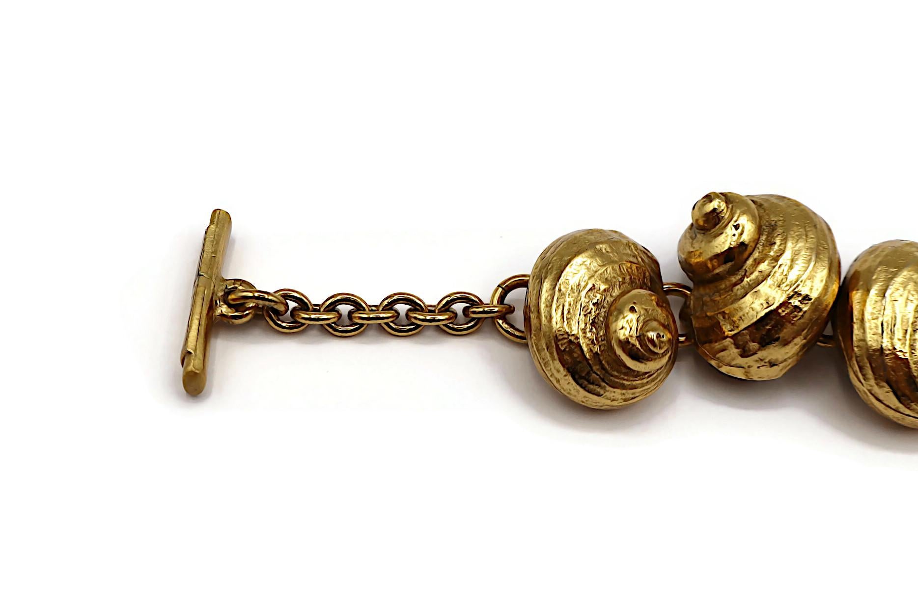 Donna CHRISTIAN DIOR by Robert Goossens Vintage Collana di conchiglie Dune 1987 in vendita