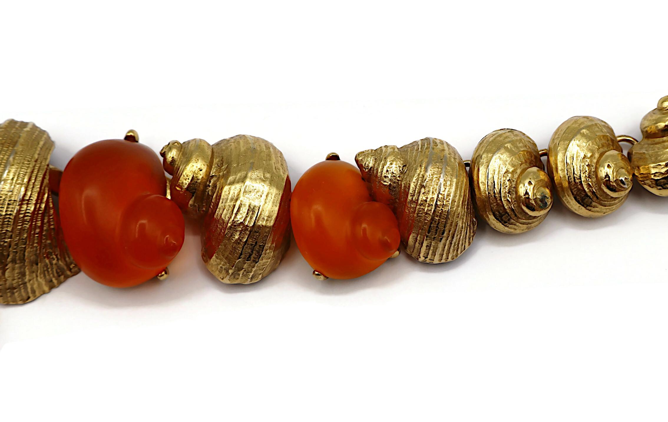 CHRISTIAN DIOR by Robert Goossens Vintage Collana di conchiglie Dune 1987 in vendita 3