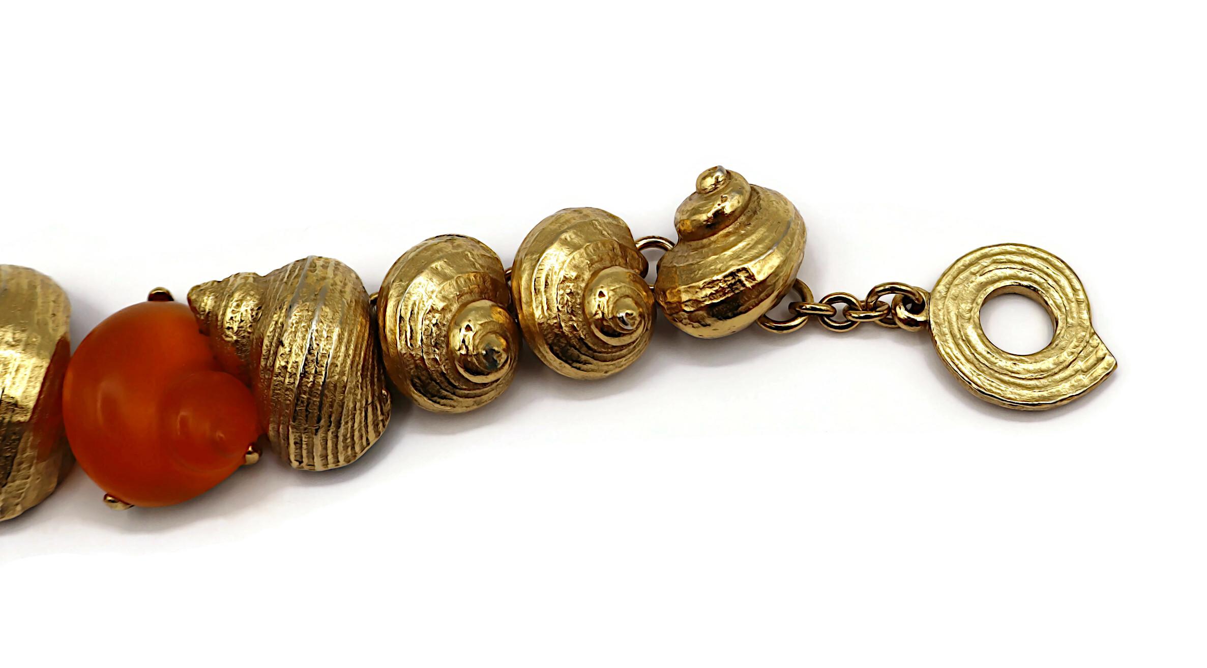 CHRISTIAN DIOR by Robert Goossens Vintage Collana di conchiglie Dune 1987 in vendita 4