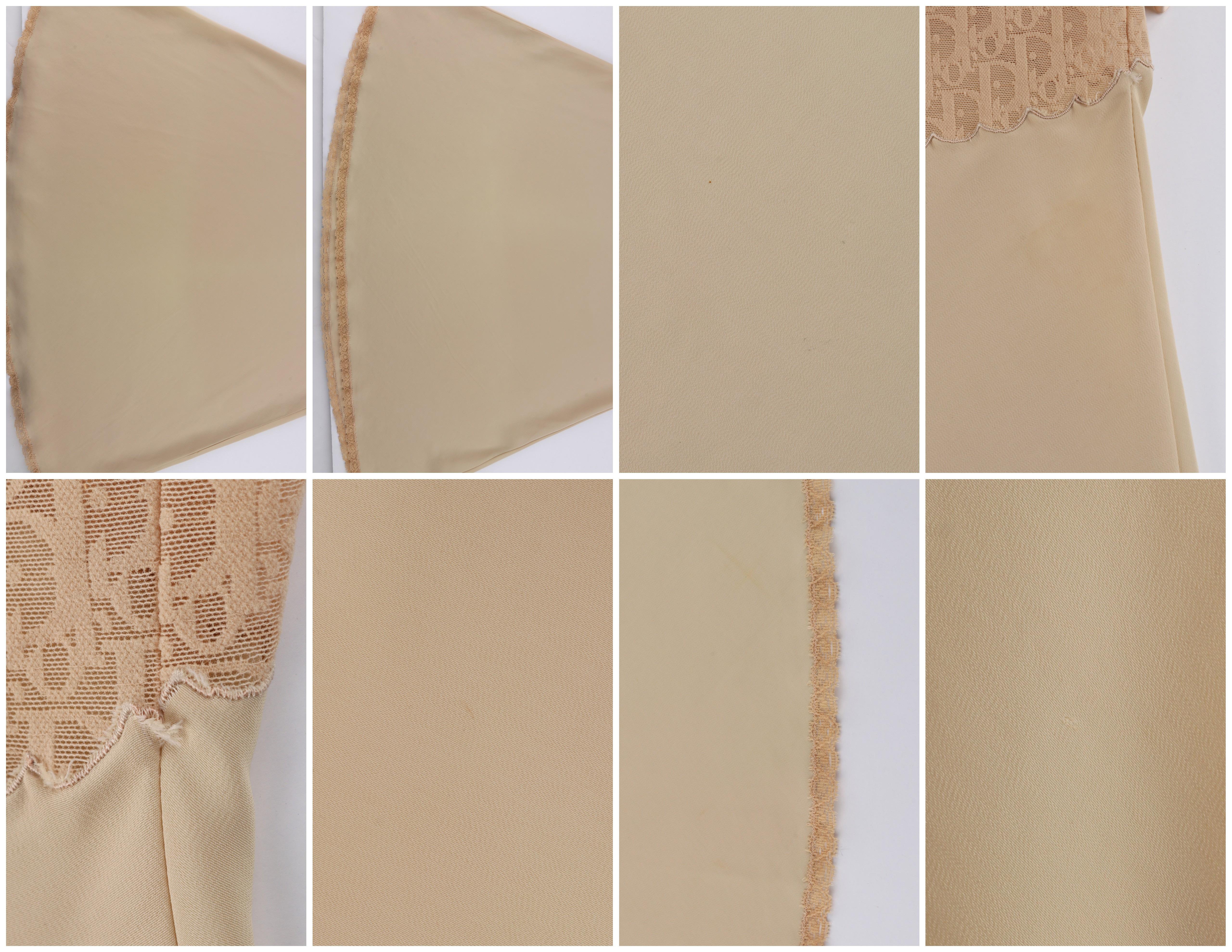 CHRISTIAN DIOR, anni '70 circa, abito in pizzo a rete semi trasparente con stampa, nudo e trasparente 3