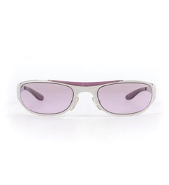 CHRISTIAN DIOR c.1990s "Dior Safety" Lavender Sport Style Wrap Sunglasses