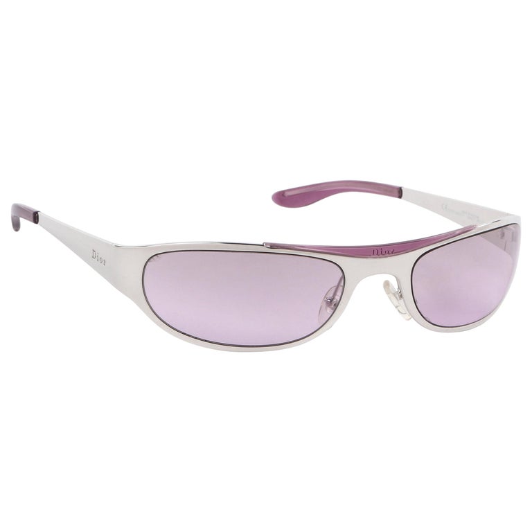 CHRISTIAN DIOR c.1990s Dior Safety Lavender Sport Style Wrap Sunglasses  at 1stDibs