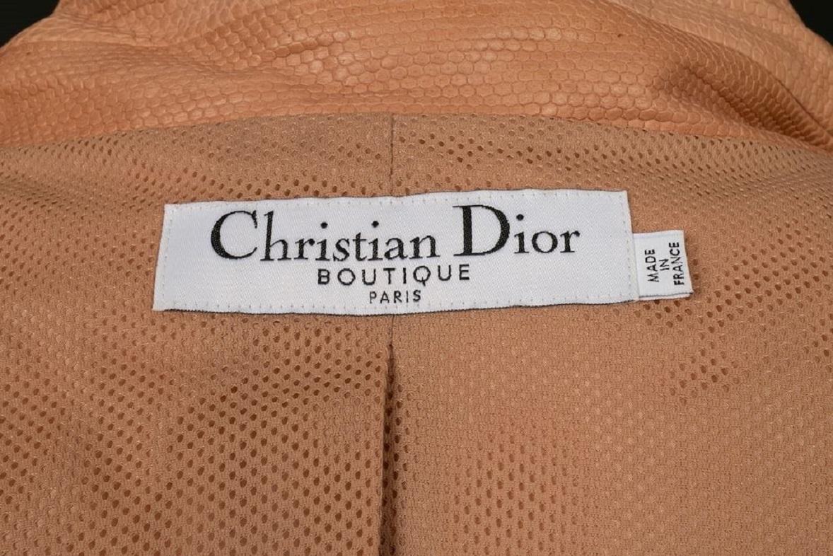 Christian Dior Calf Leather Coat Size 34FR, 2006 For Sale 8