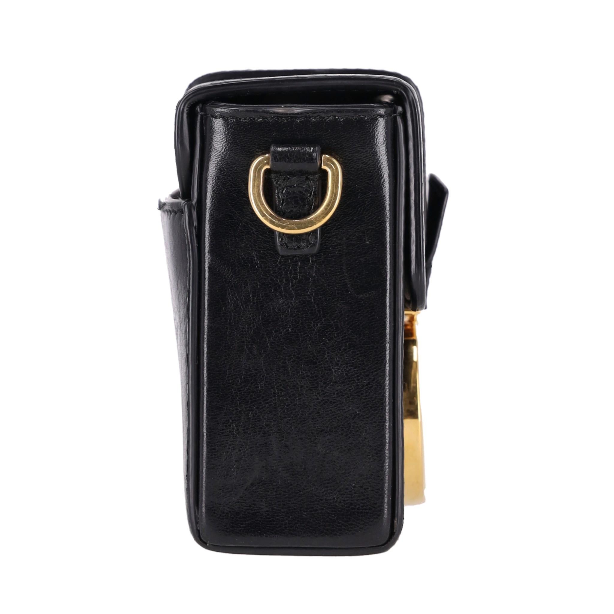Black Christian Dior Calfskin Leather 30 Montaigne Box Bag For Sale