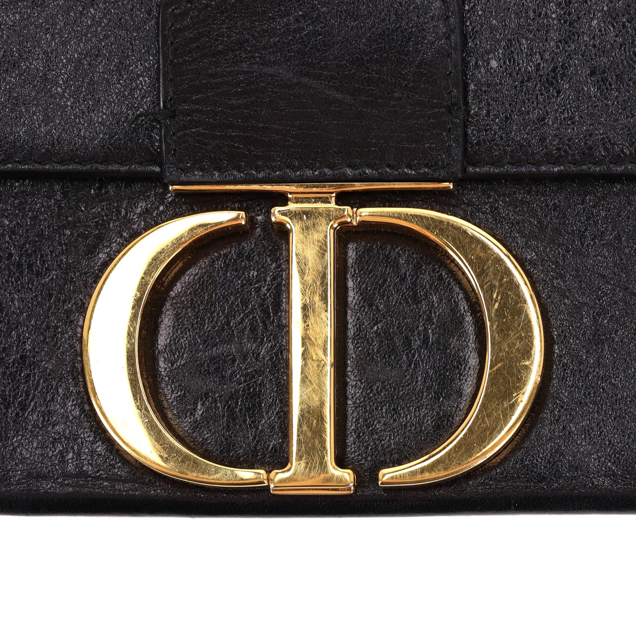 Christian Dior Calfskin Leather 30 Montaigne Box Bag For Sale 2