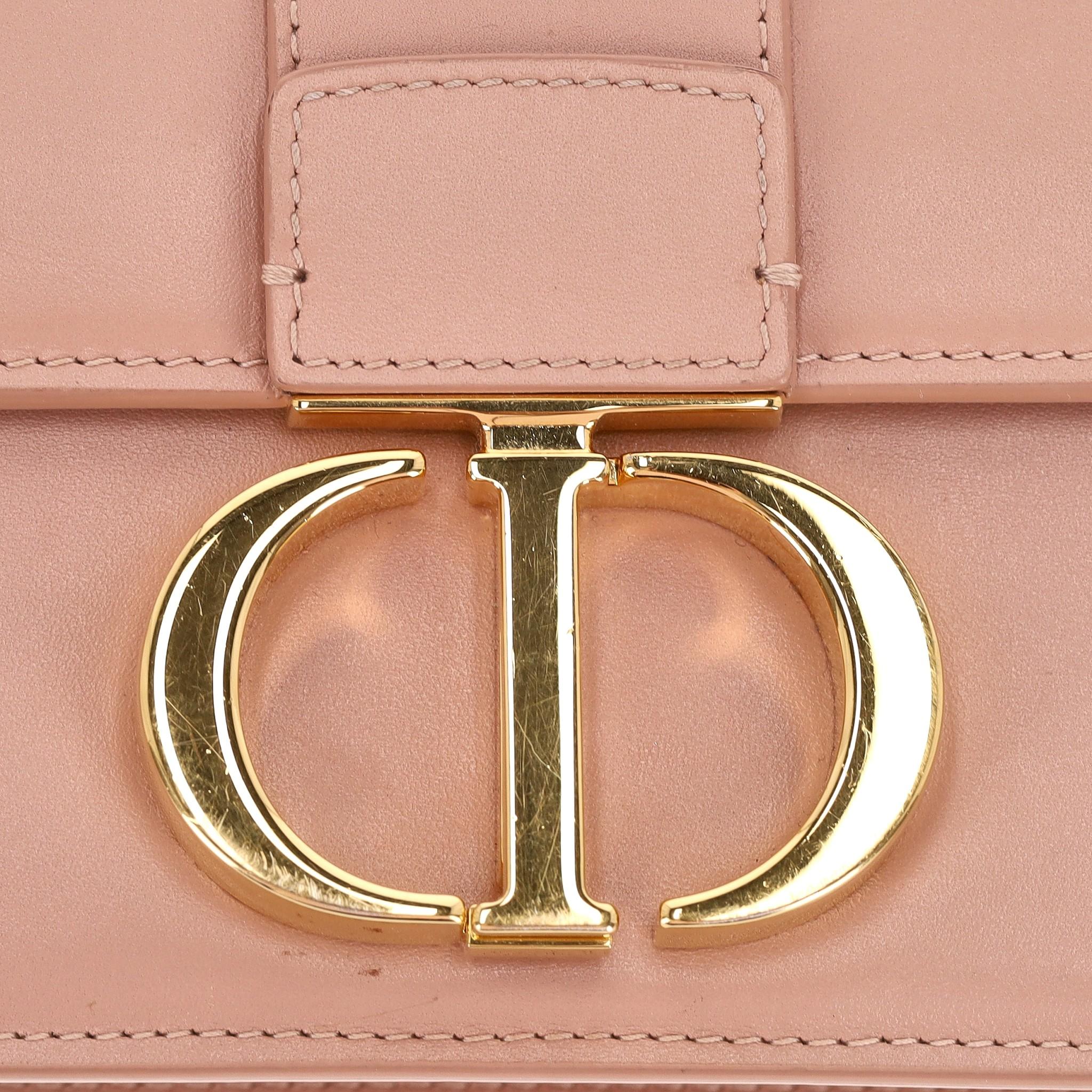 Christian Dior Calfskin Leather Micro 30 Montaigne Flap Bag For Sale 2