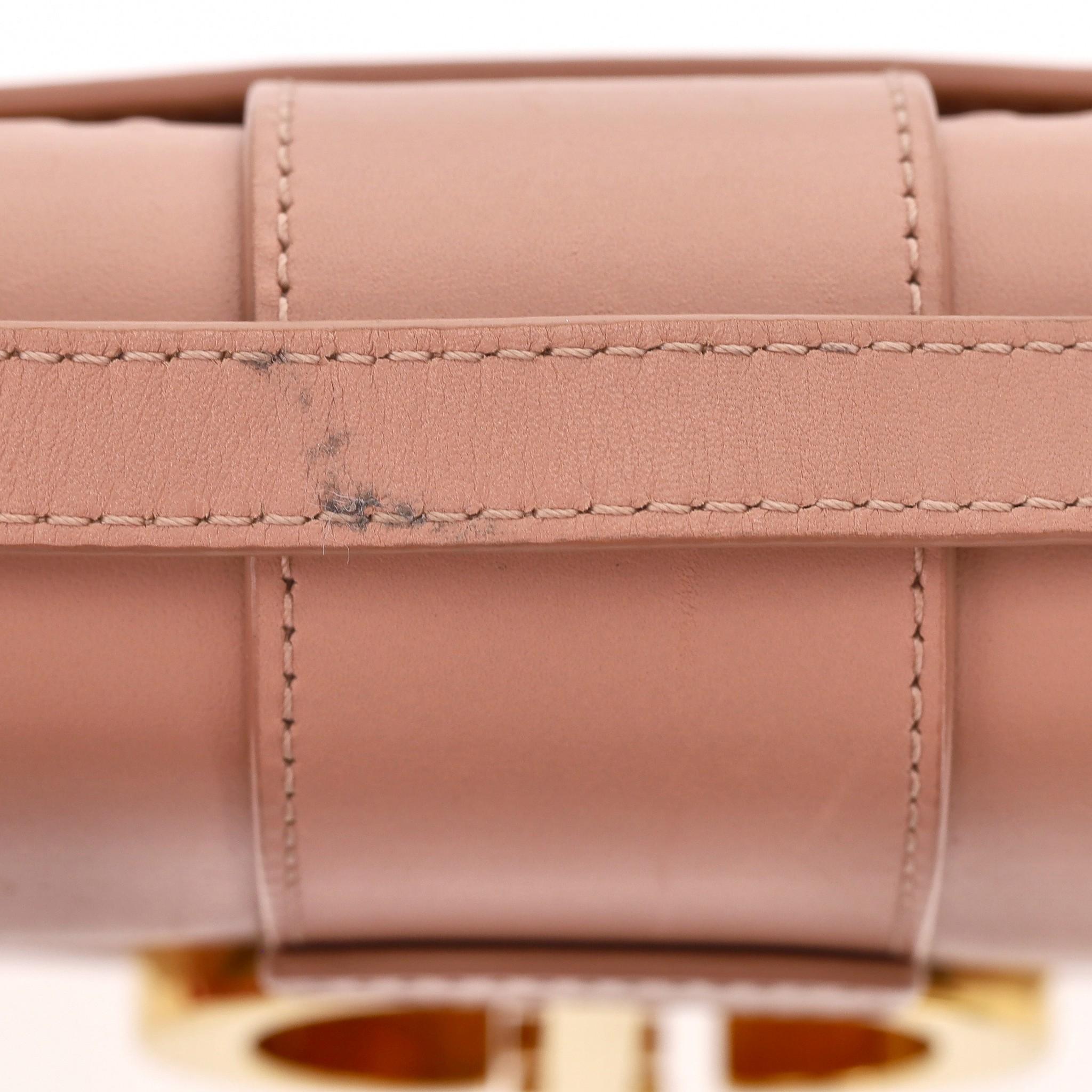 Christian Dior Calfskin Leather Micro 30 Montaigne Flap Bag For Sale 4