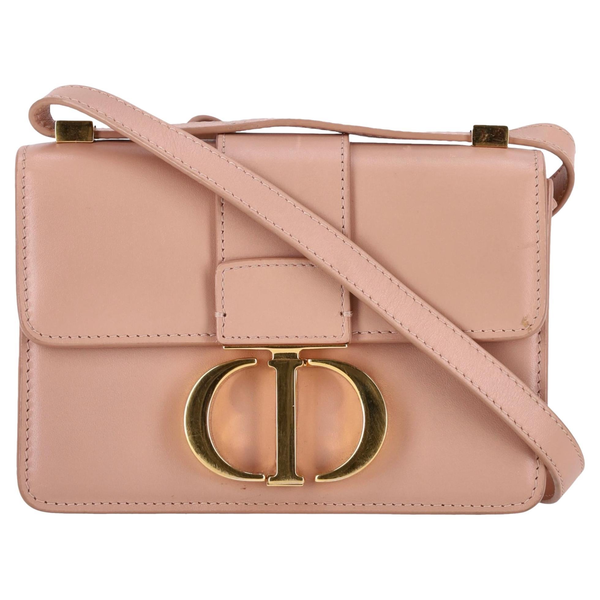 Christian Dior Calfskin Leather Micro 30 Montaigne Flap Bag For Sale