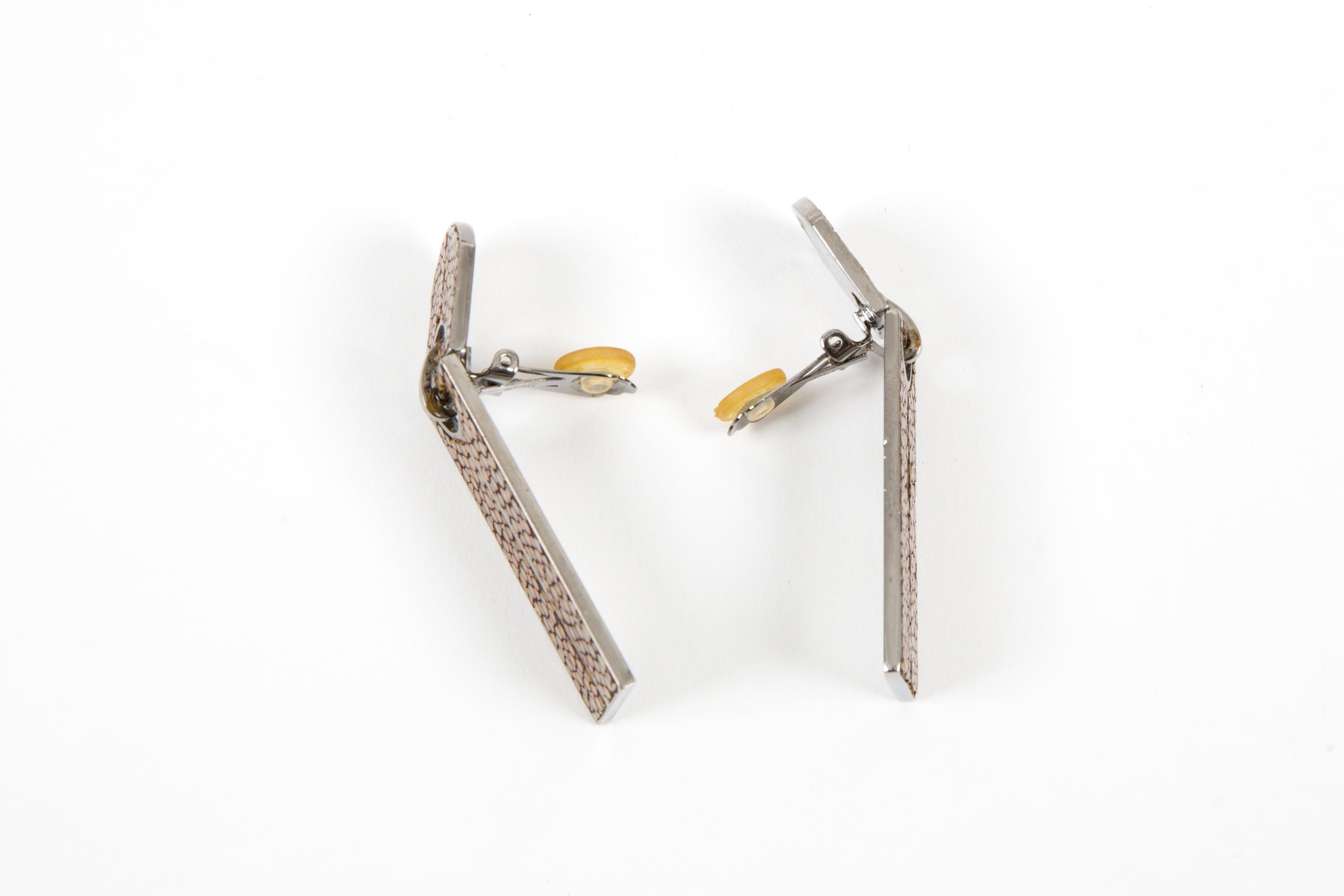 Pendientes de clip Christian Dior Camel en venta 2