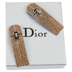 Christian Dior Camel Clip-On Earrings