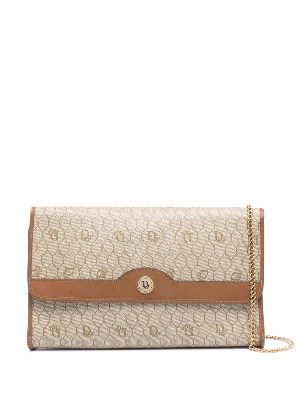 Christian Dior Camel Honeycomb Shoulder Bag For Sale 2