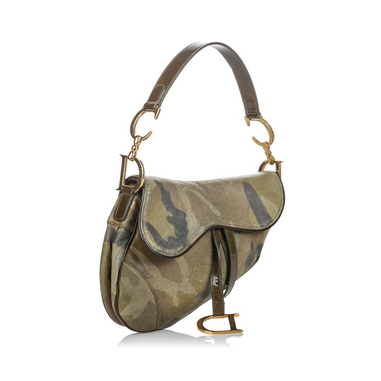 Christian Dior CamouflagePrint Saddle Bag one size at 1stDibs