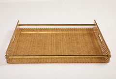 Christian Dior Cane, Brass, Plexiglass Tray, France, c. 1950-70