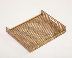 Christian Dior Cane, Brass, Plexiglass Tray, France, c. 1950-70