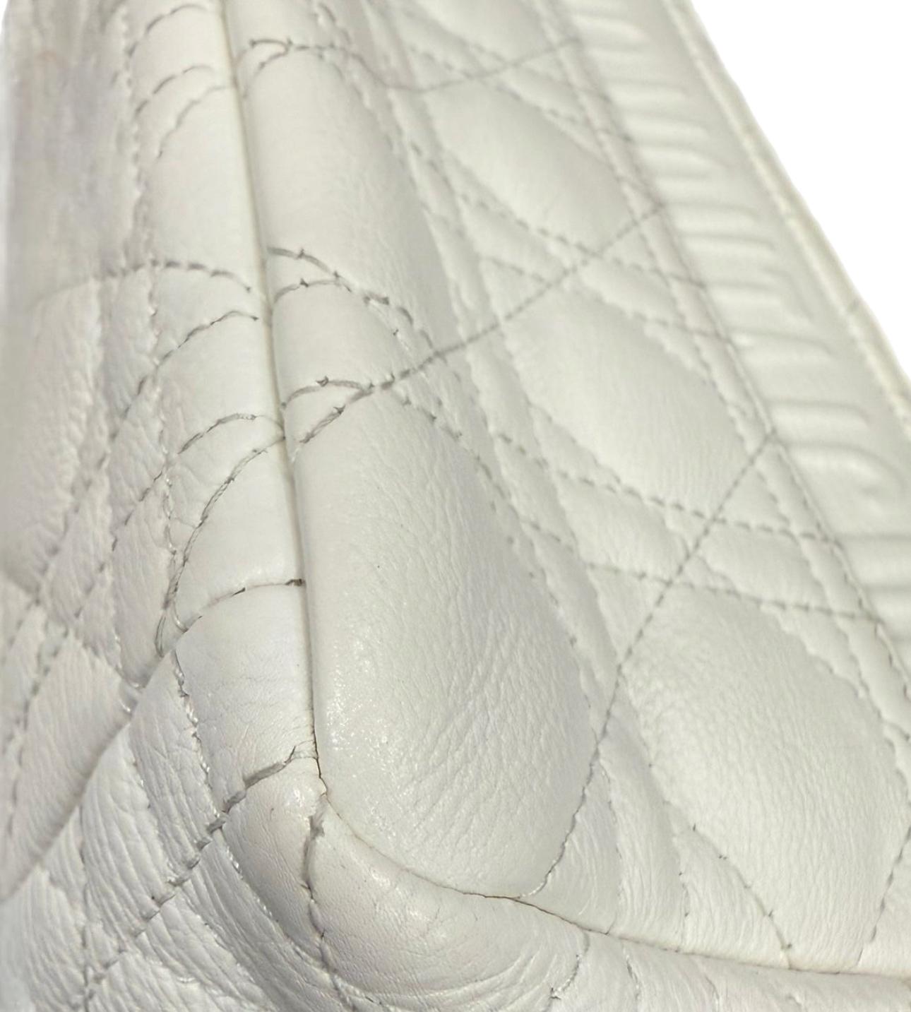 Christian Dior Bolso Cannage Caro Piel de Becerro Marfil en venta 2
