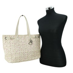 Christian Dior Cannage Canvas Panarea Tote Shoulder Bag
