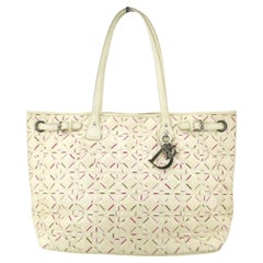 Christian Dior Cannage Canvas Panarea Tote Shoulder Bag