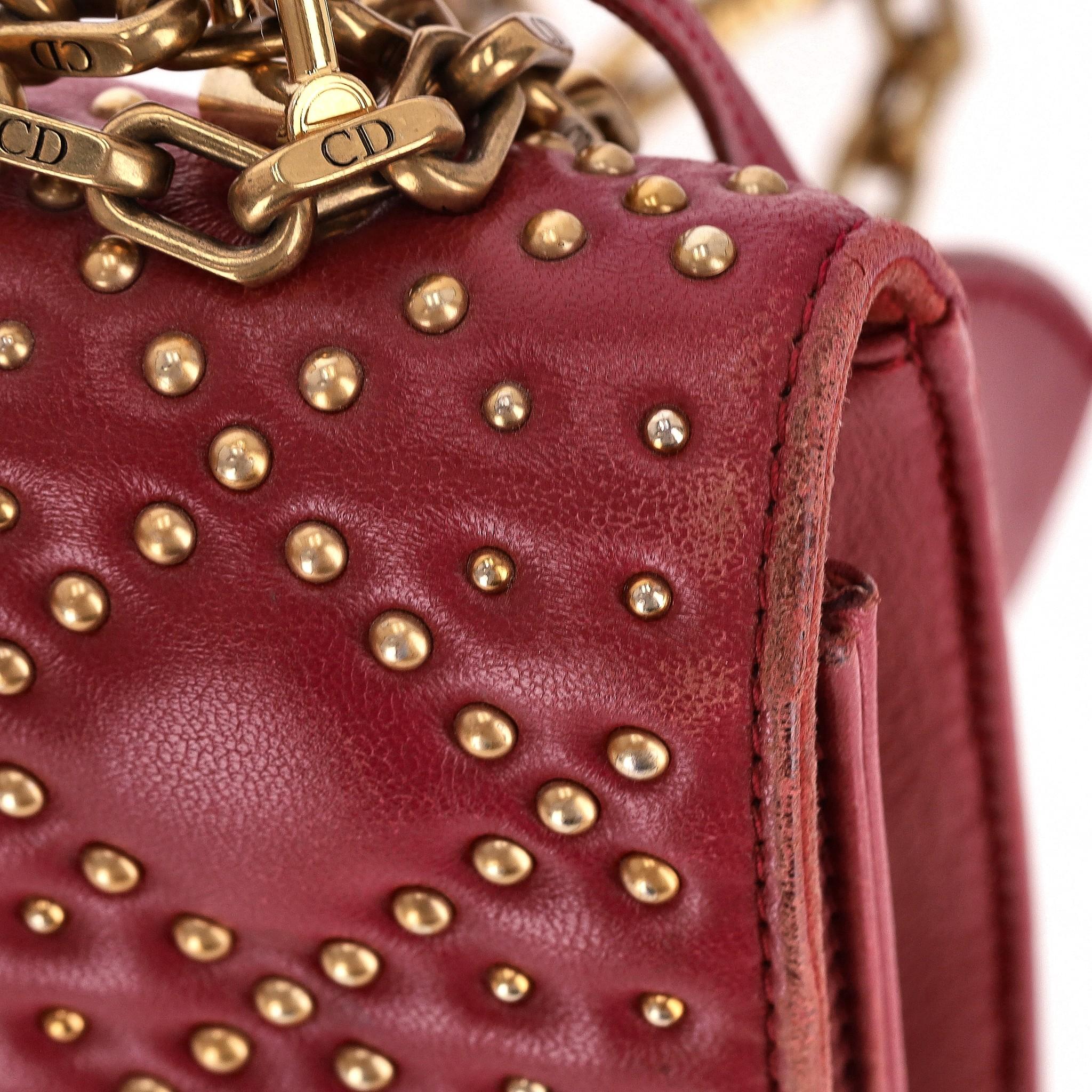 Christian Dior Cannage Dioraddict Large Studded Bag For Sale 6