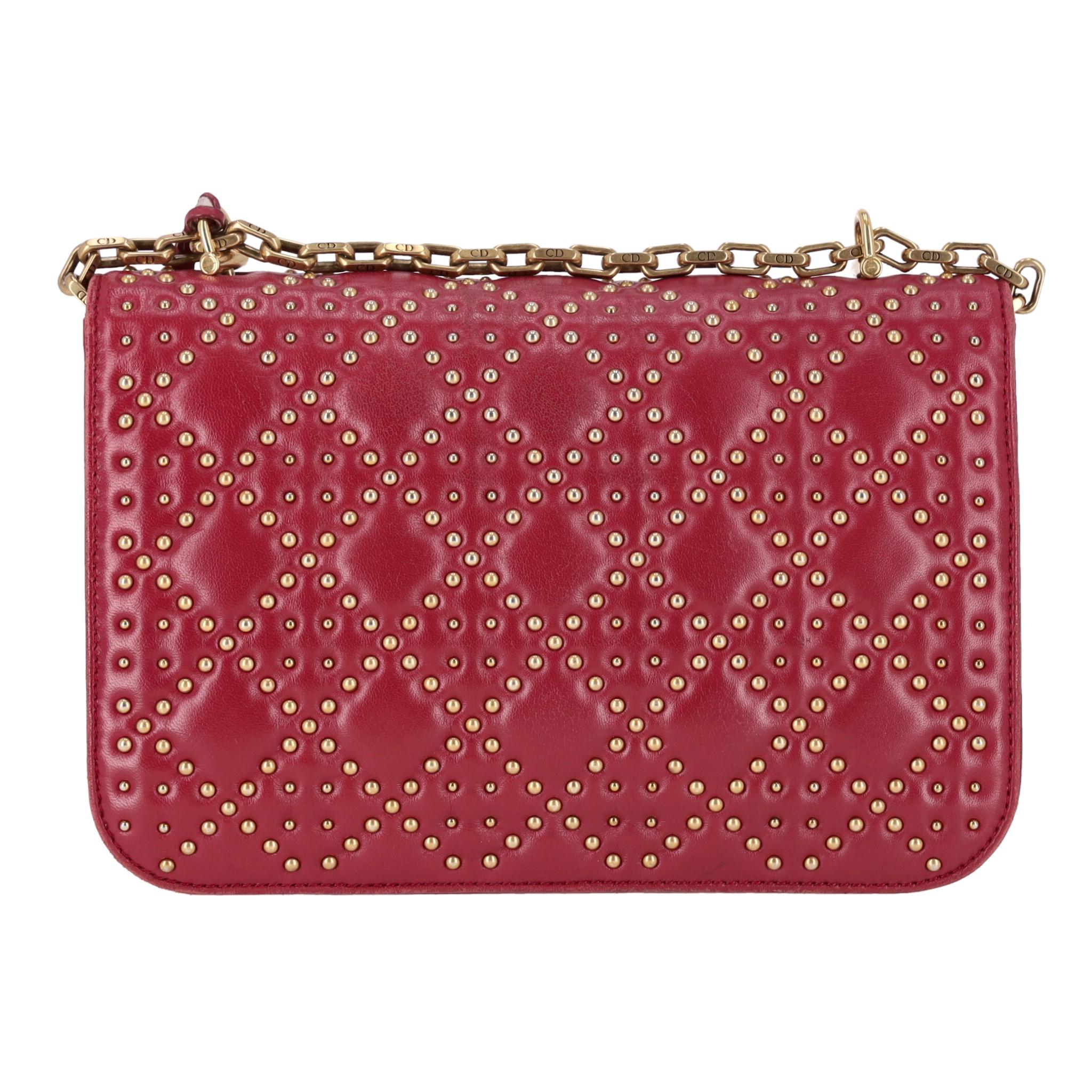 Women's Christian Dior Cannage Dioraddict Large Studded Bag For Sale