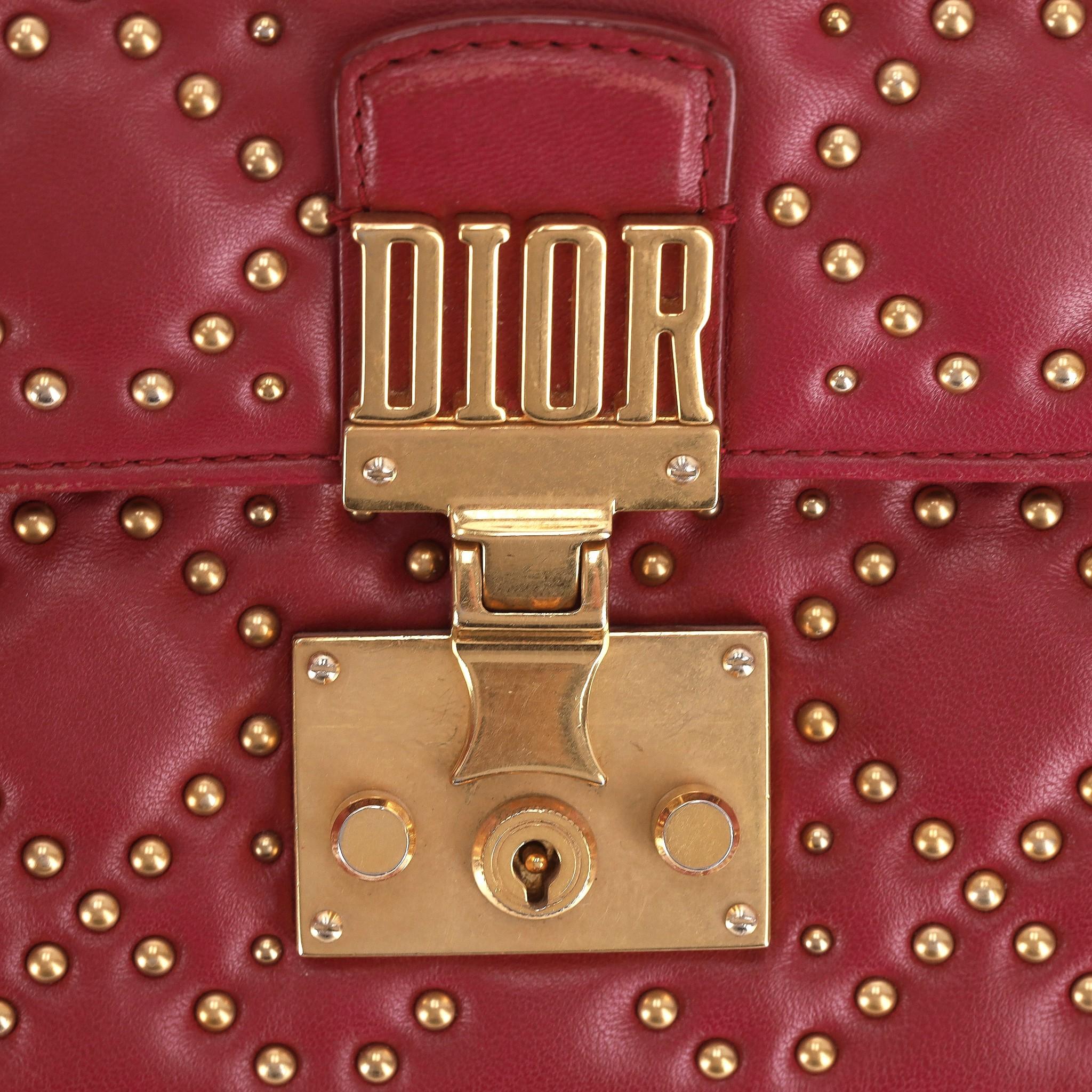 Christian Dior Cannage Dioraddict Large Studded Bag For Sale 3