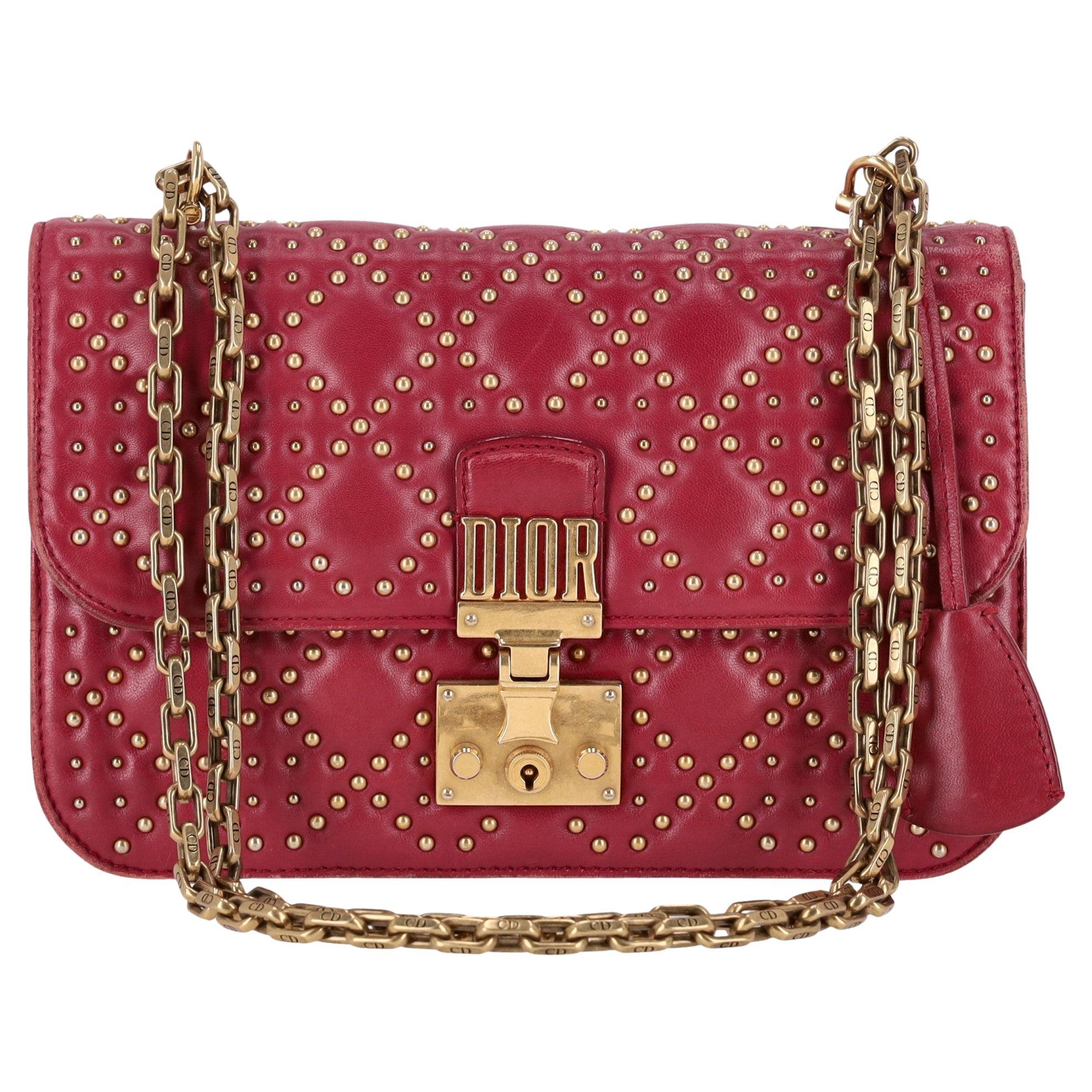 Christian Dior Cannage Dioraddict Large Studded Bag For Sale