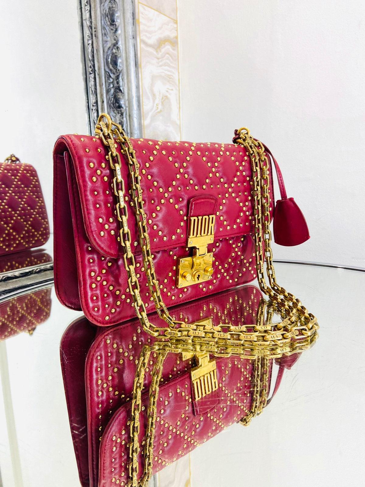 Christian Dior Cannage Dioraddict Nieten-Tasche Damen im Angebot