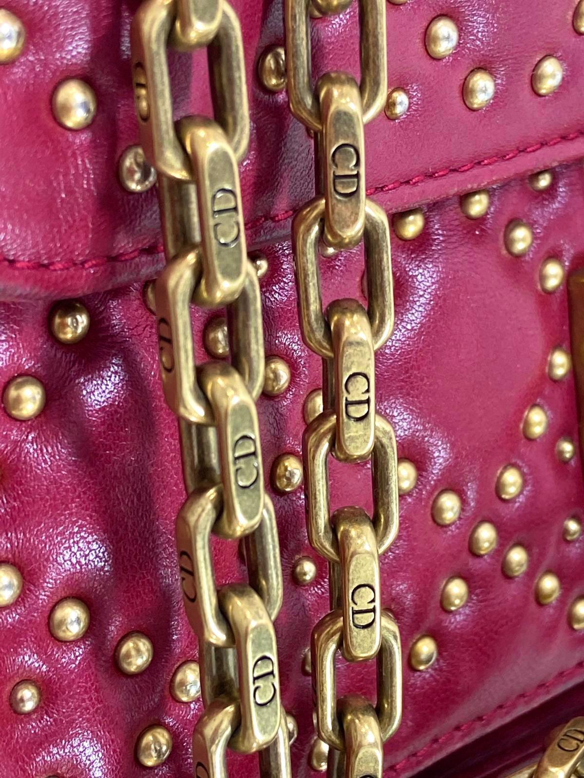 Christian Dior Cannage Dioraddict Studded Bag For Sale 4