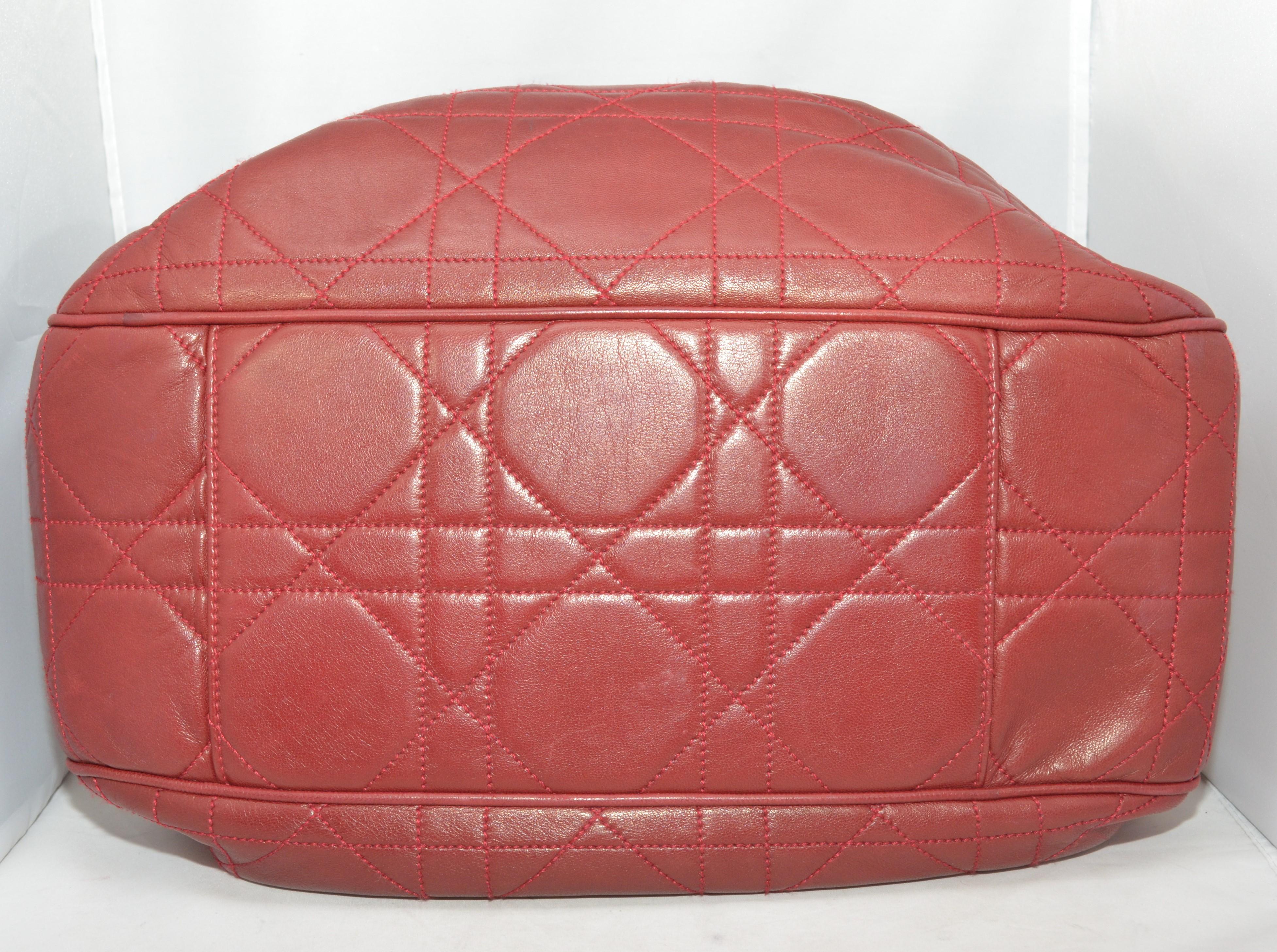 Women's or Men's Christian Dior Cannage Leather Bucket Bag / Backpack
