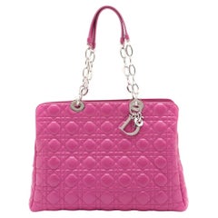 Christian Dior Cannage Borsa Tote a catena in pelle rosa caldo
