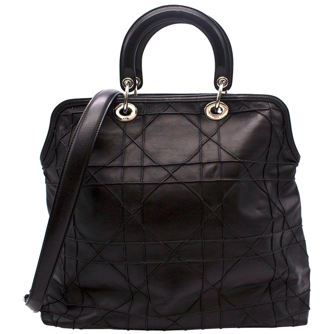 Christian Dior Cannage Quilted Leather Granville Tote at 1stDibs