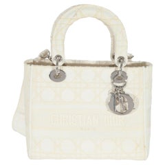 Lady Dior white (latte) colour lambskin medium size handbag – Pragma  Valuables