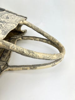 CHRISTIAN DIOR Canvas Embroidered Medium Dioriviera Grey Tote