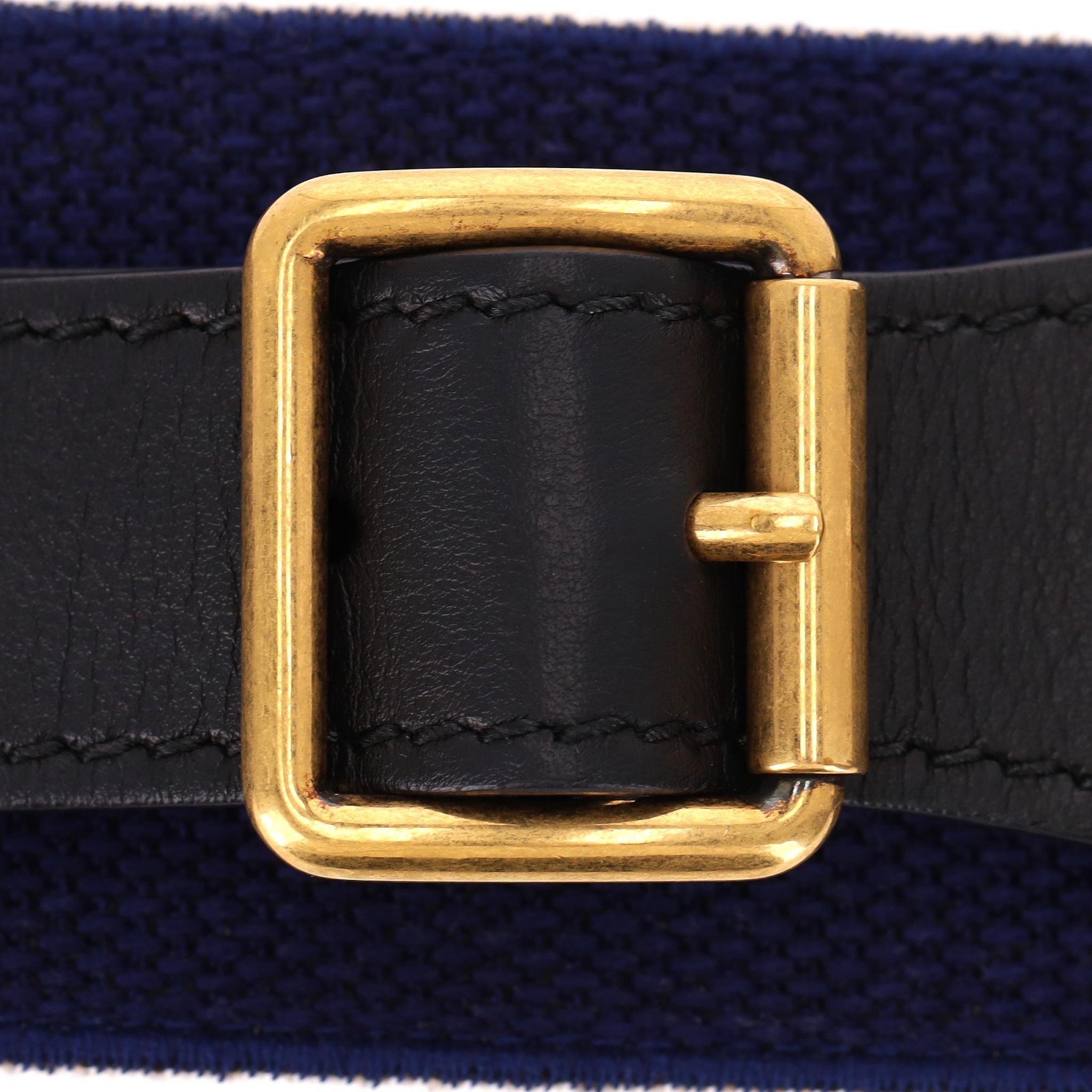 Cintura ricamata in tela e pelle di Christian Dior in vendita 1