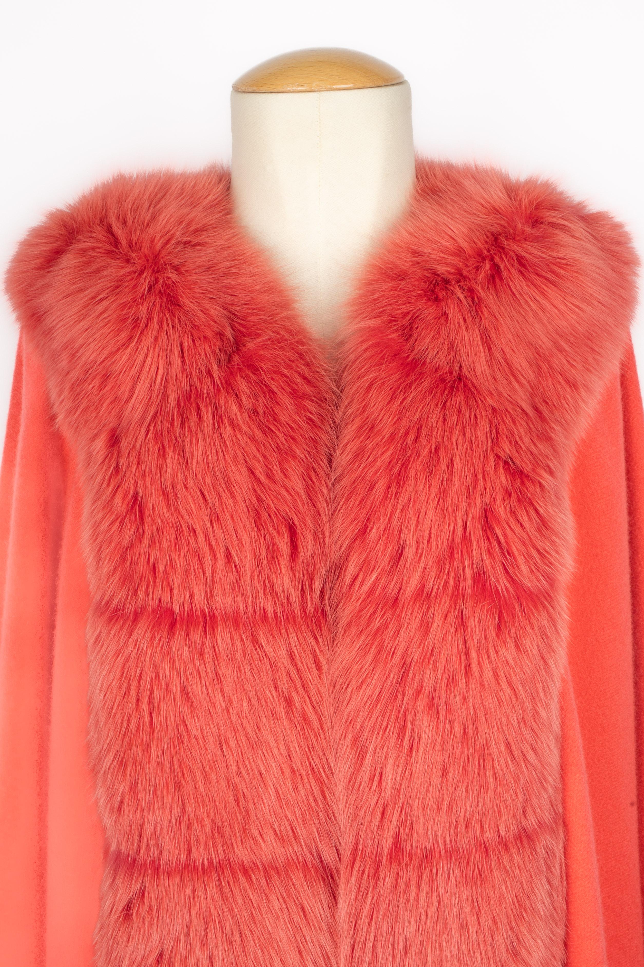 Red Christian Dior cape For Sale