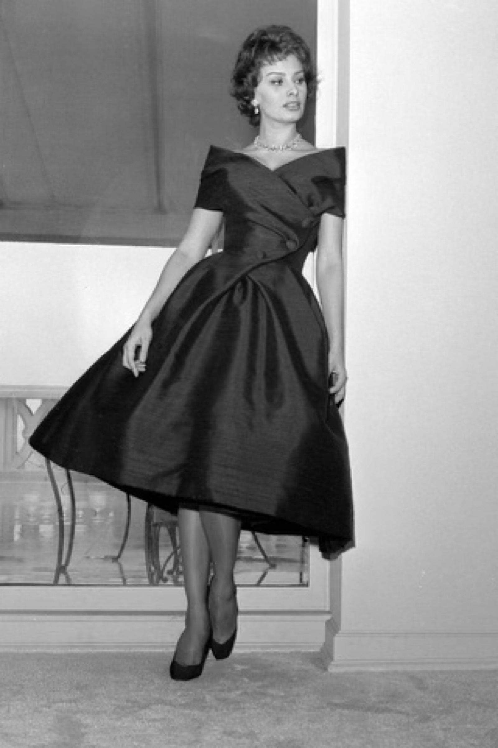 Black Christian Dior “Caracas” Haute Couture Dress SS1957