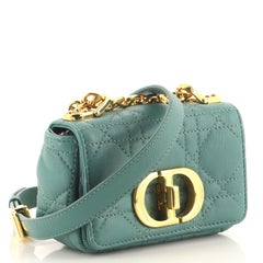 Christian Dior Caro Bag Cannage Quilt Calfskin Micro