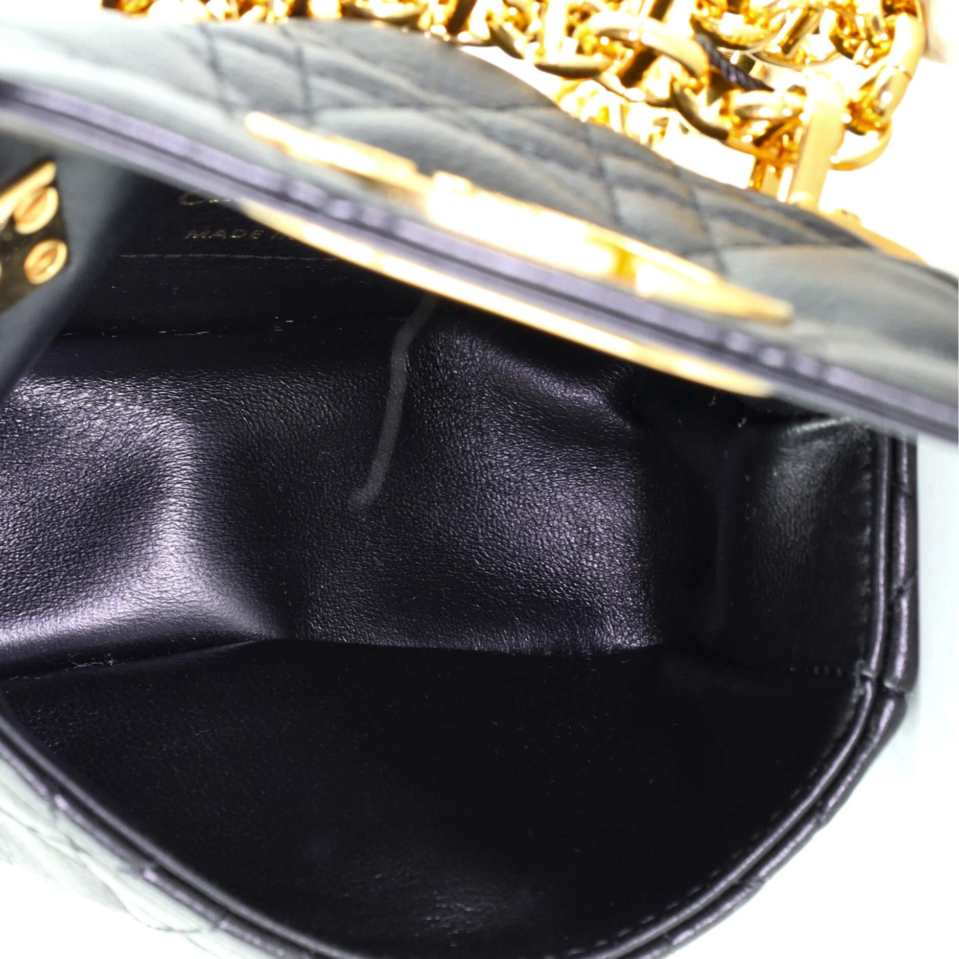 Christian Dior Caro Bag Cannage Quilt Calfskin Micro 1