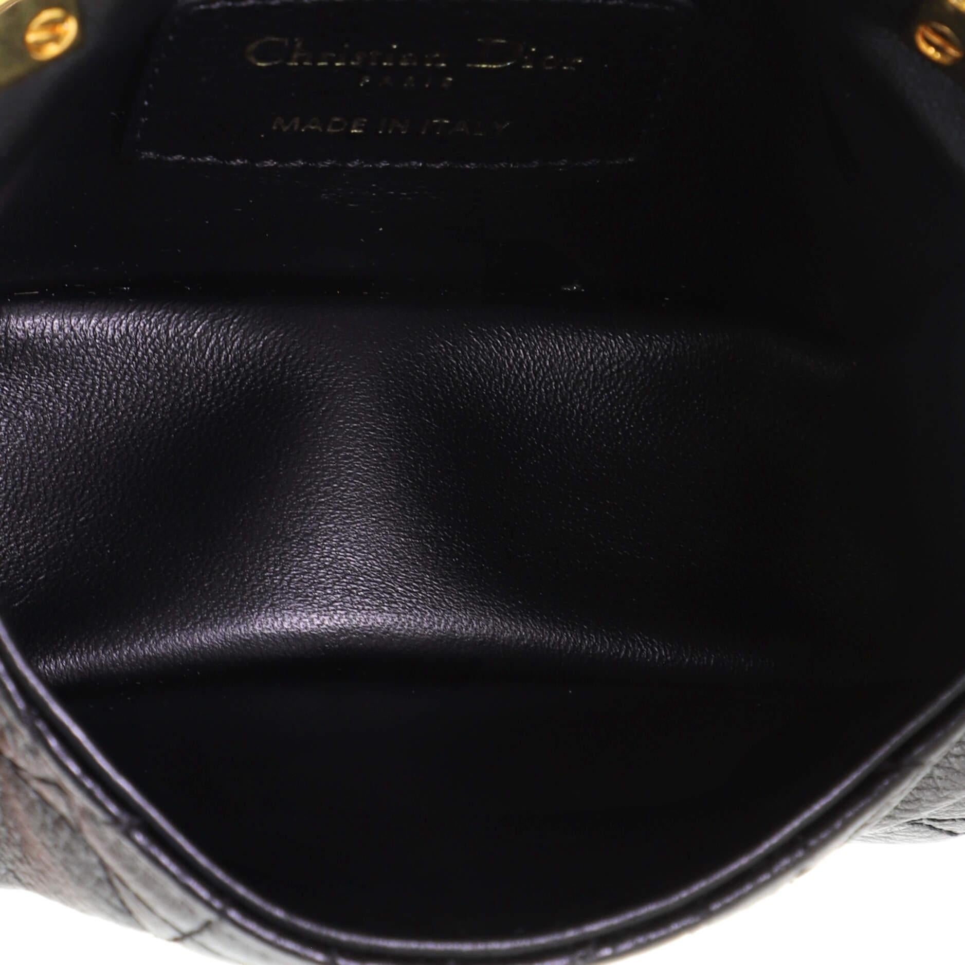 Christian Dior Caro Bag Cannage Quilt Calfskin Micro In Good Condition In NY, NY
