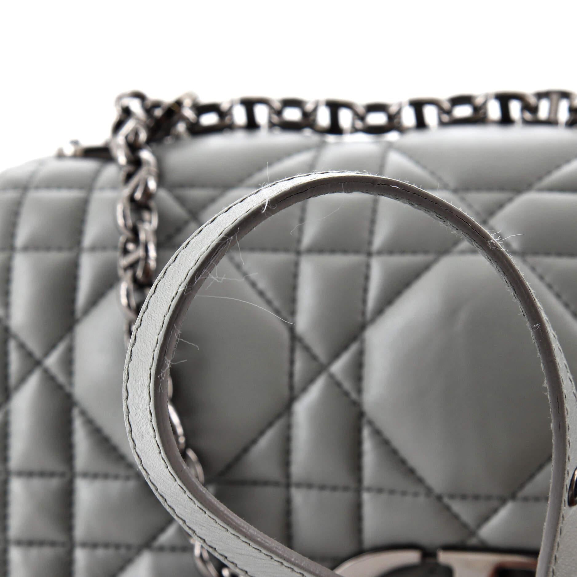 Christian Dior Caro Bag Macrocannage Quilt Calfskin Medium 5