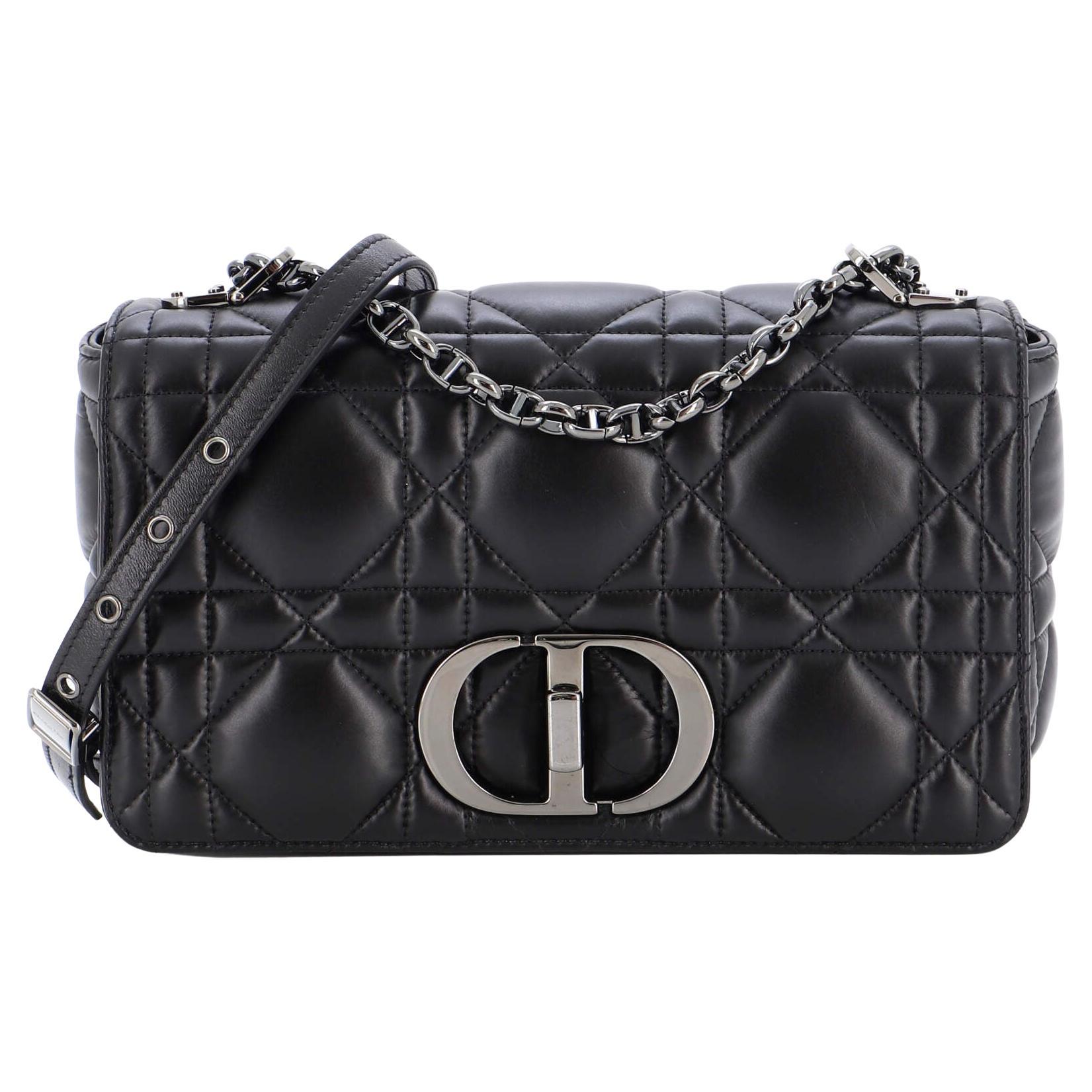 Christian Dior Caro Bag Macrocannage Quilt Calfskin Medium