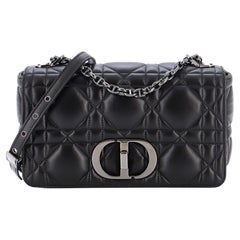 Christian Dior Caro Tasche Macrocannage aus gestepptem Kalbsleder Medium